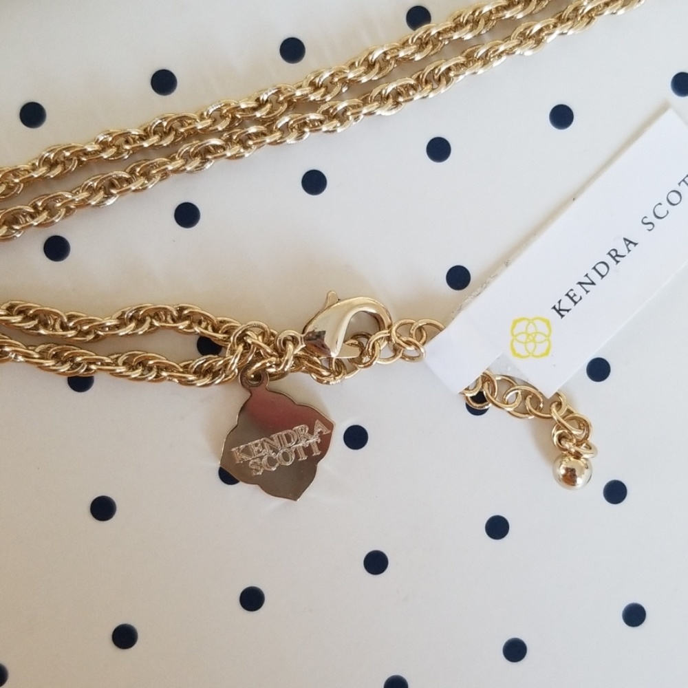Kendra Scott Neon Yellow Rayne Necklace - Picture 4 of 4